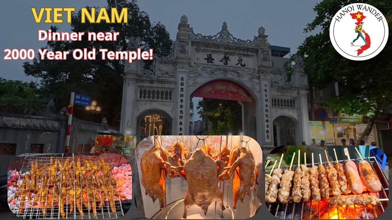 What Locals Eat for Dinner Near a 2000-Year-Old Temple in Hanoi? 🇻🇳 | 5PM Street Food Rush Hour