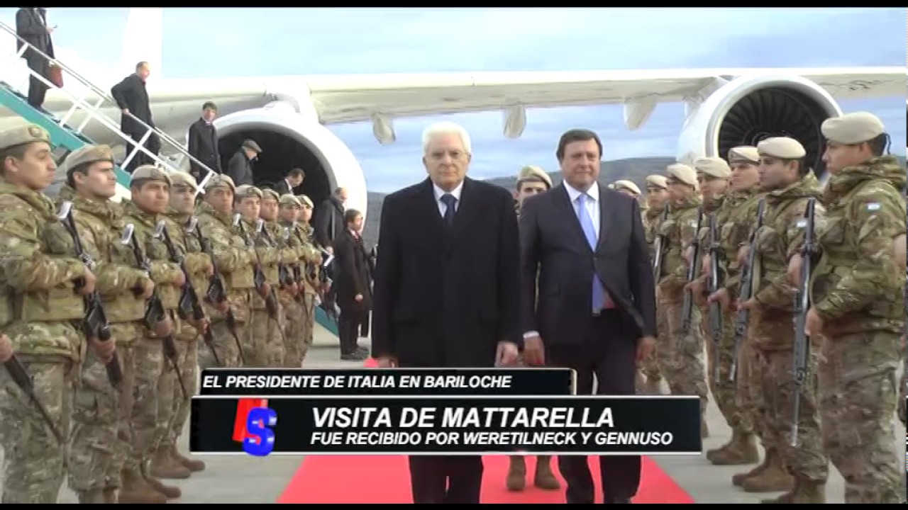 El presidente de Italia, Sergio Mattarella llegó a Bariloche