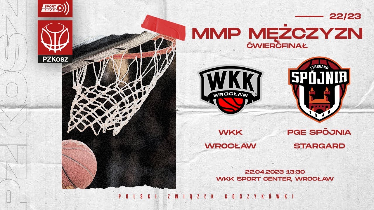 WKK Wrocław - PGE Spójnia Stargard (1/4 MMP U13 Mężczyzn)