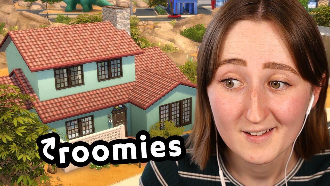 i built a *starter home* for roommates in the sims!