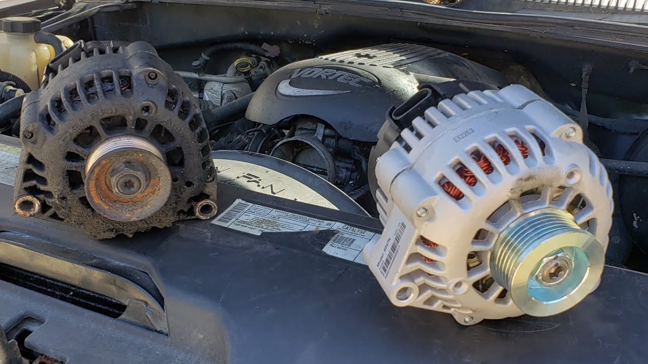 Замена генератора Chevy Silverado, Chevy Tahoe, как сделать 99 - 06