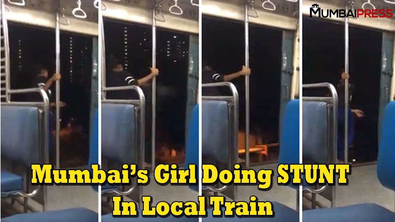 Mumbai Girl caught on Camera While doing stunts In Local train, RPF On Look Out