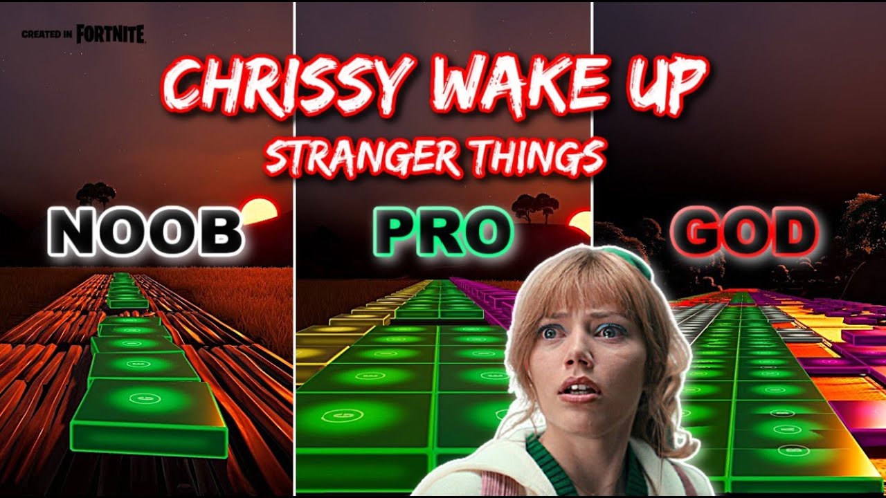 Chrissy Wake Up - Stranger Things - Noob vs Pro vs God (Fortnite Music Blocks)