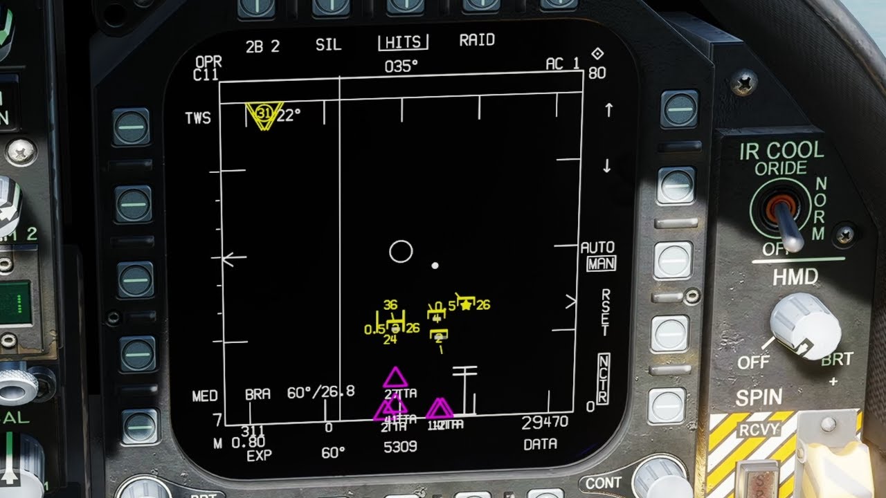 DCS F/A-18C HORNET - TUTORIAL RADAR A/A TWS Y VS (2 DE 3)