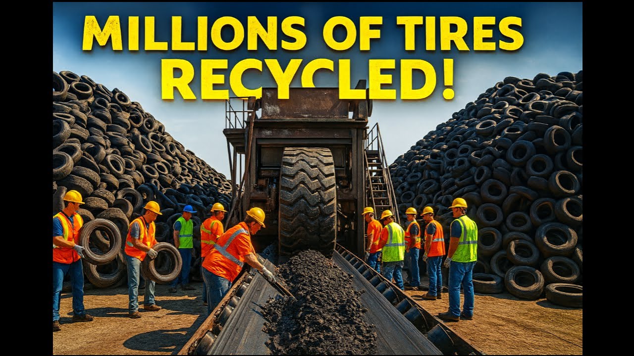 Inside the Tire Recycling Plant — How Millions of Tires Are Recycled (Full Process)