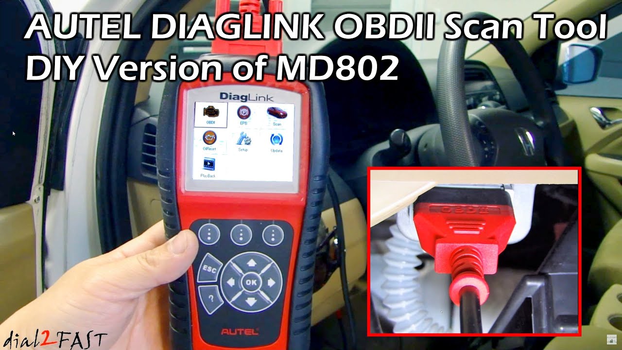 Диагностический сканер AUTEL DIAGLINK OBDII — самодельная версия MD802