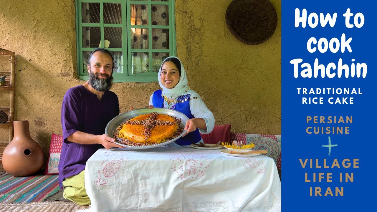 Taste the flavors of Iran: Traditional Tahchin recipe | village life in Gilan (تهچین گیاهی)