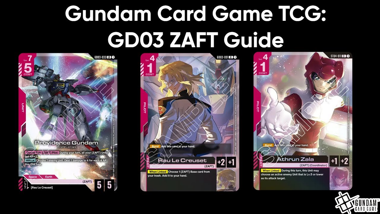 Gundam Card Game TCG: GD03 ZAFT Guide