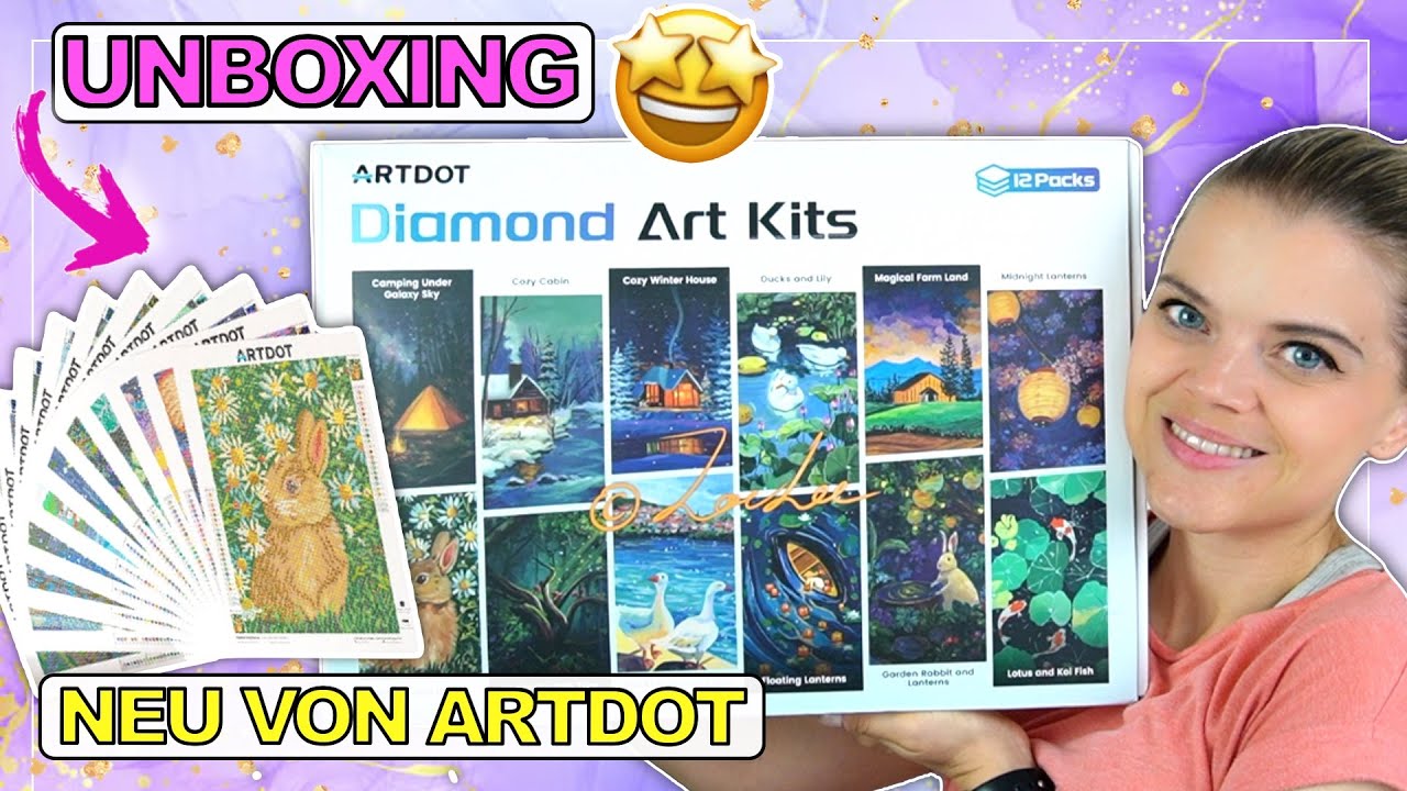 XXL DIAMOND PAINTING SET von ARTDOT | KOMPLETTES UNBOXING 😍 SEHR GUT!