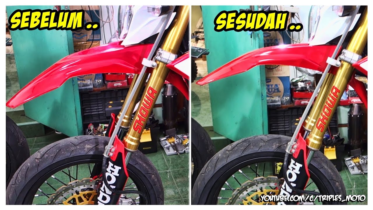 Trik Ganjal Spakbor Pakai Mur CRF150L Supermoto