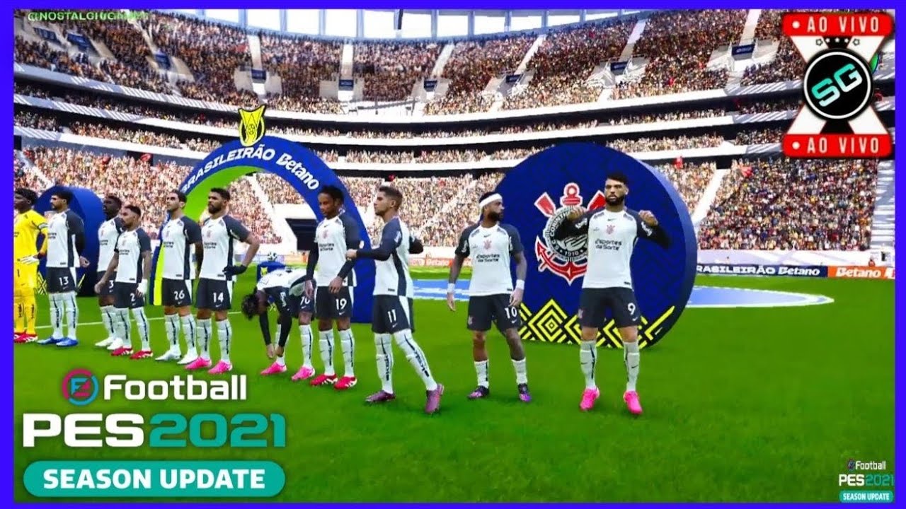 🔵CORINTHIANS X PALMEIRAS  AO VIVO PES 2021 GAMEPLAY PC 🕹️🎮