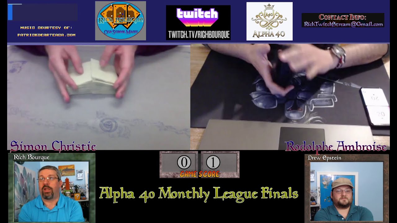 Old School Magic -Alpha 40 Monthly League  - Finals - Paper Magic via webcam