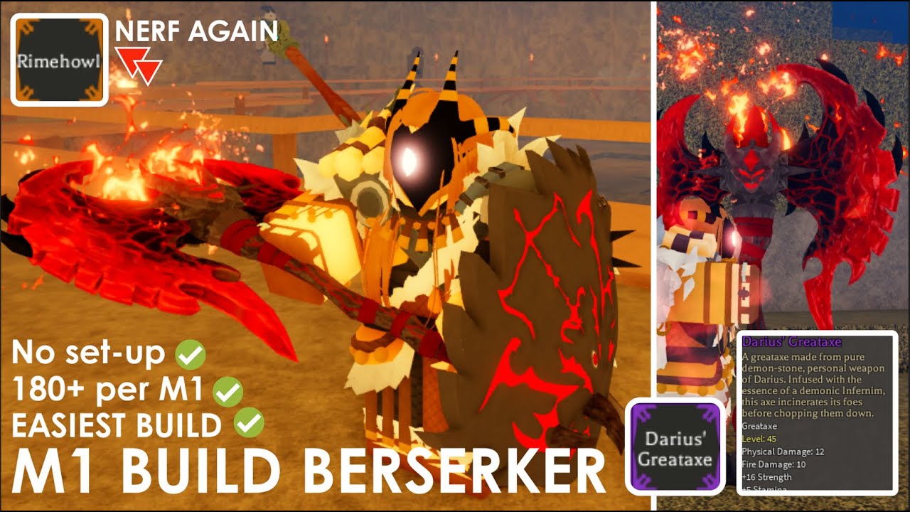 M1 build berserker  |  Roblox Rune slayer