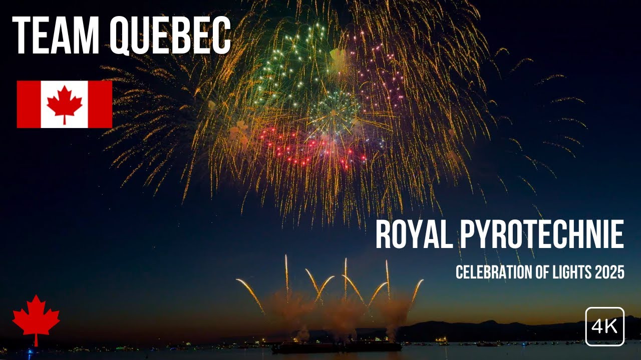 Team Quebec 🇨🇦 Honda Celebration of Lights 2025 [FULL VIDEO 4K] #vancouver #fireworks