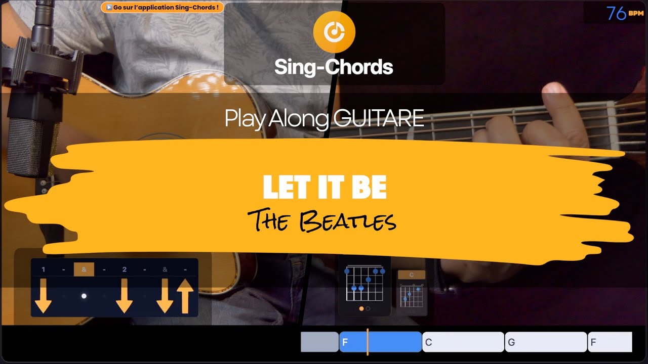 [TUTO GUITARE FACILE] Let It Be – The Beatles | Play Along en temps réel