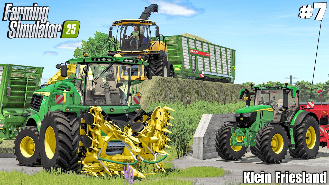 New Holland & John Deere with Maize Harvesting in Fs25 | Klein Friesland | Farming Simulator 25
