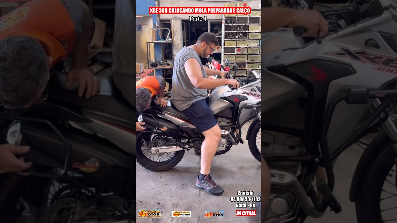 Mola preparada 40% a + foi pouco para essa Xre 300 - parte 1 #moto #mola #mole #honda #xre300 #cal&ccedil;o