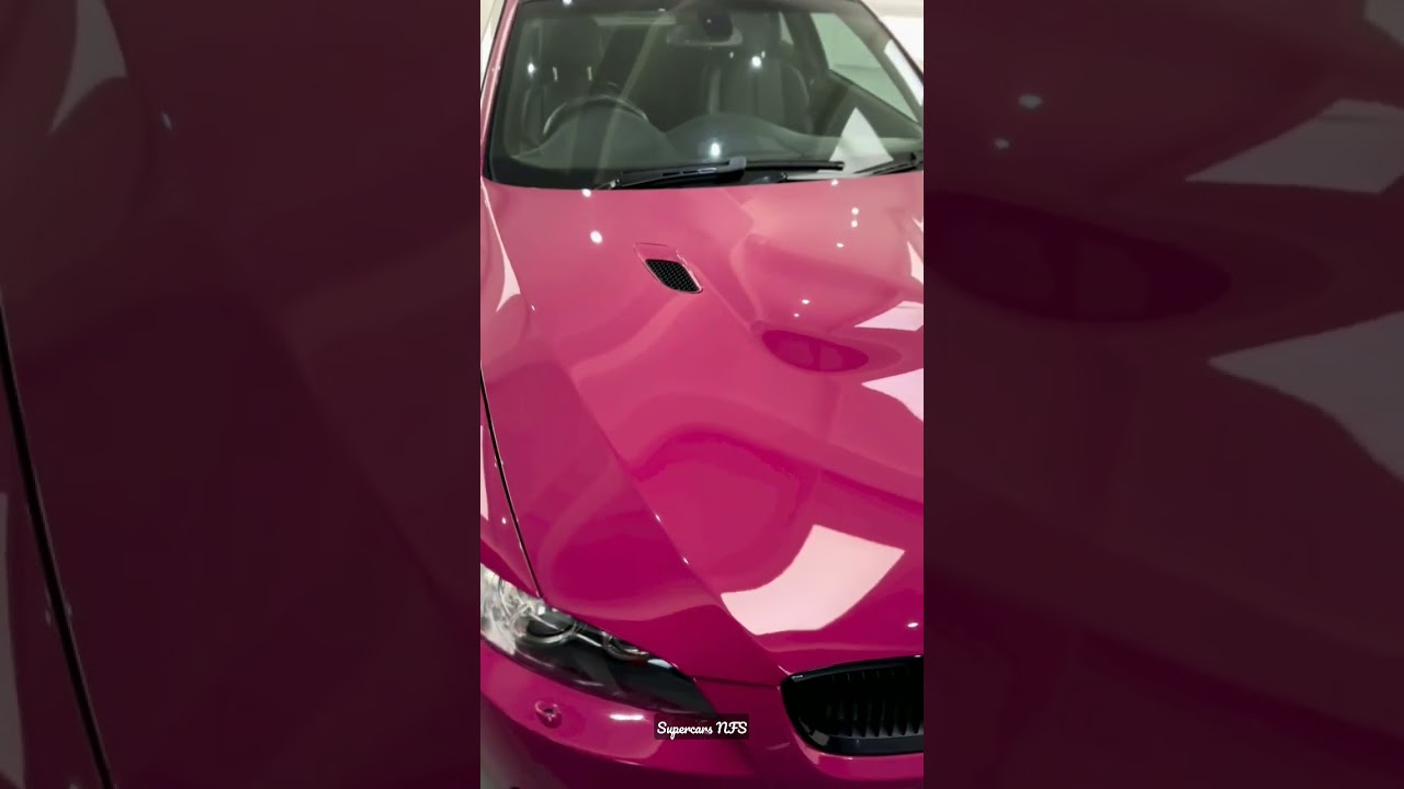 BMW m5 black colour change in pink | #supercars #cargirl #bmw