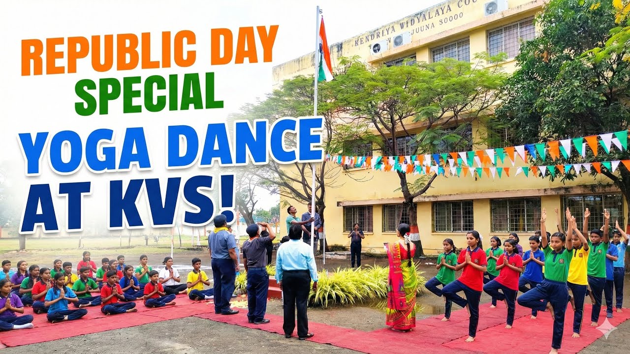 REPUBLIC DAY Celebration at KVS 🇮🇳 | YOGA Performance by Students 