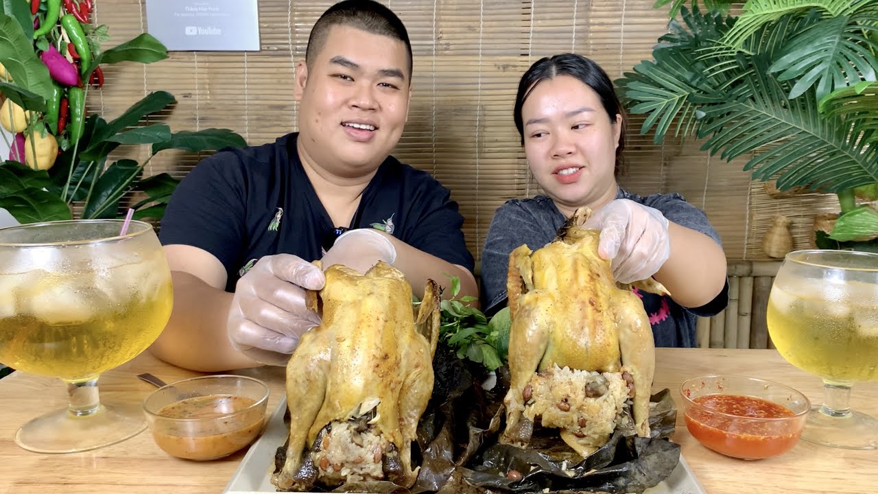 Lần Đầu Tiên Vợ Chồng Mập Food Ăn Gà Nướng Đất Sét Ngon Quá Trời Quất Liền 2 Con Trong Tích Tắc