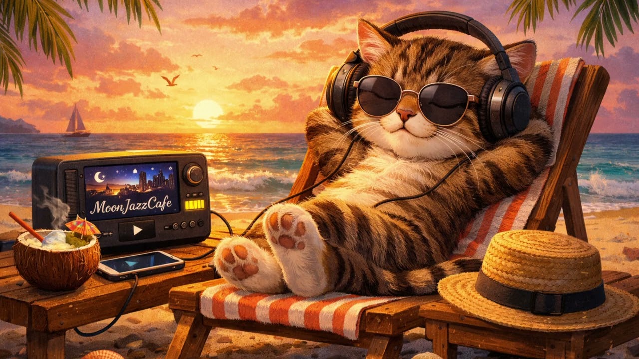  Late Night Smooth Jazz Soul 🌙 | Relaxing Lounge Guitar & Sax #relaxnightjazz #chillmusic #cat 