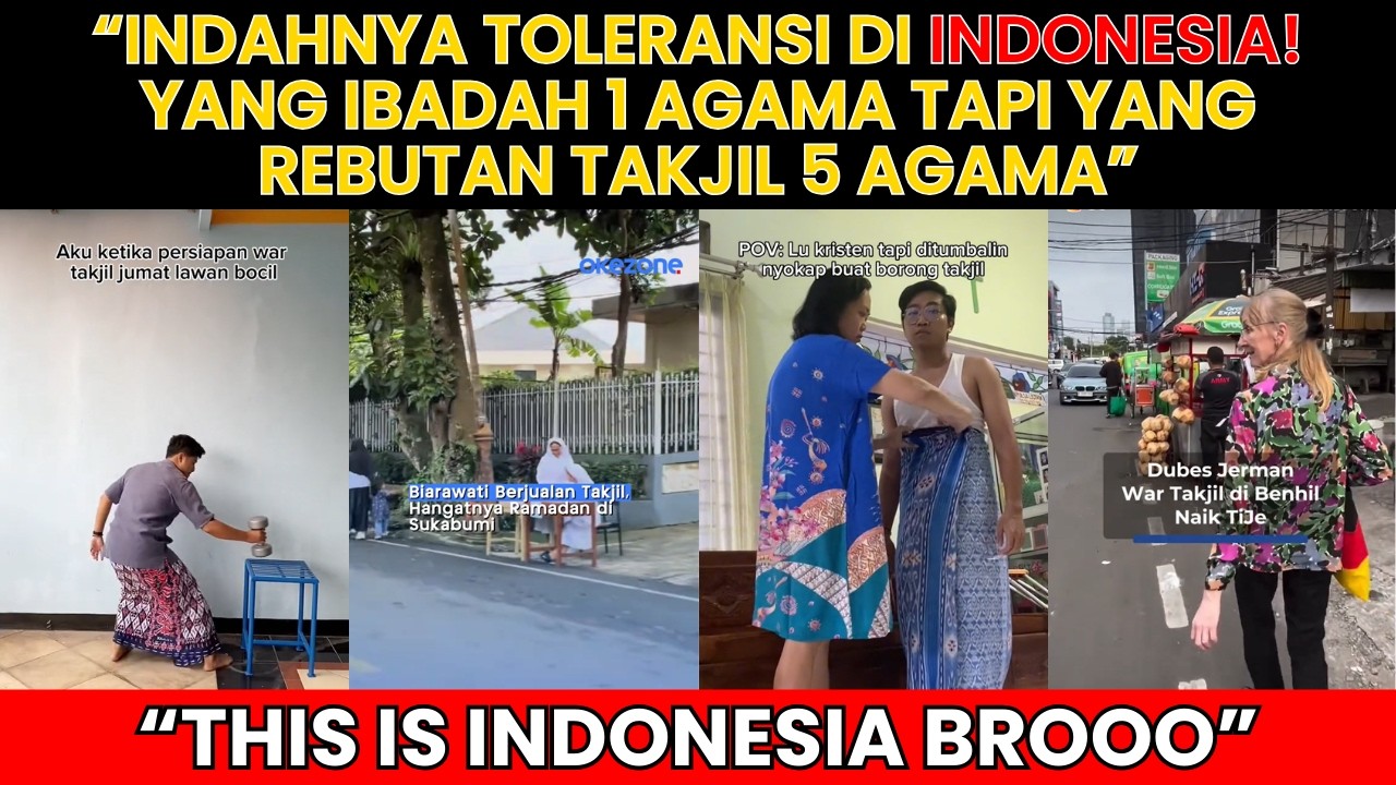 Speechless! Bule Takjub dengan Indahnya Keberagaman Indonesia di War Takjil