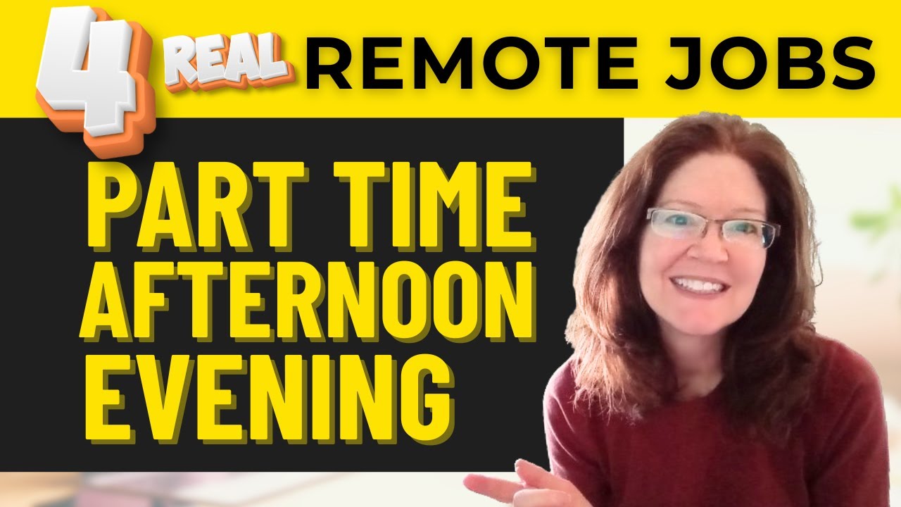 Can't Work Regular Hours ?  Part Time / Afternoon / Evening Shift Remote Jobs Up For Grabs