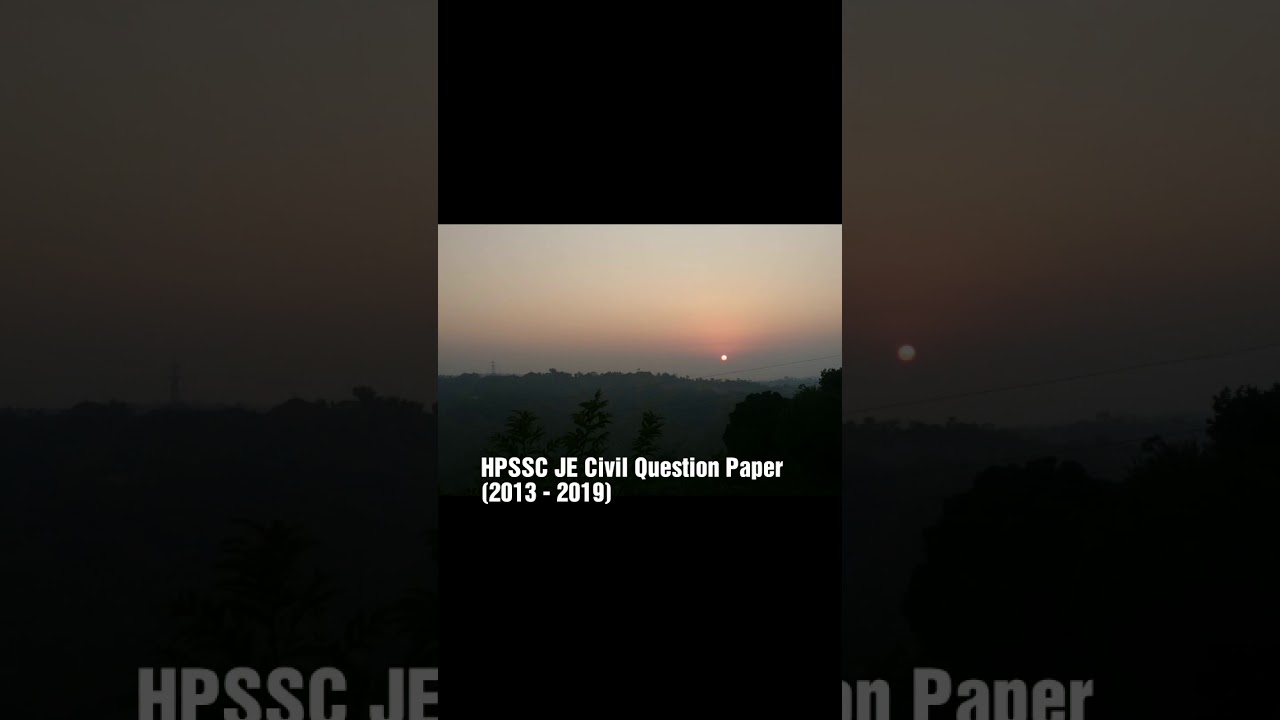 HPSSC JE Civil 2013 - 2019 Question Paper