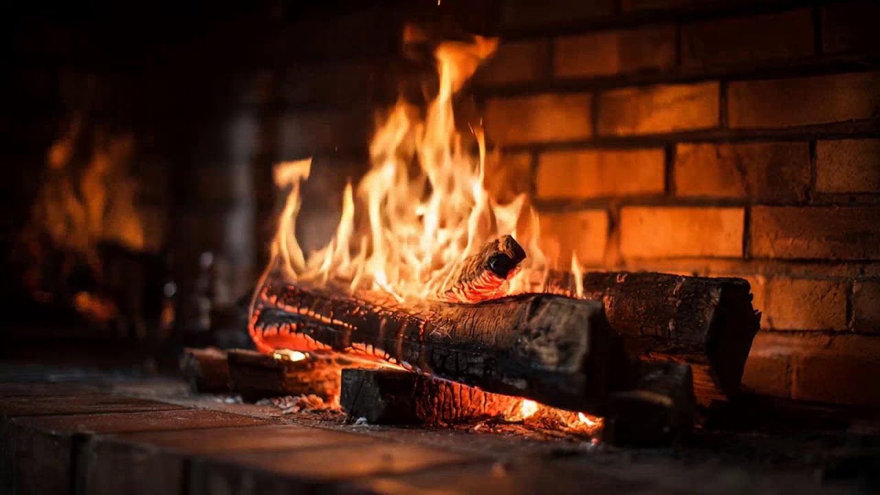 Soft Glowing Hearth and Fireplace Sounds for Late Night Comfort and Peace Morning Calm 🔥