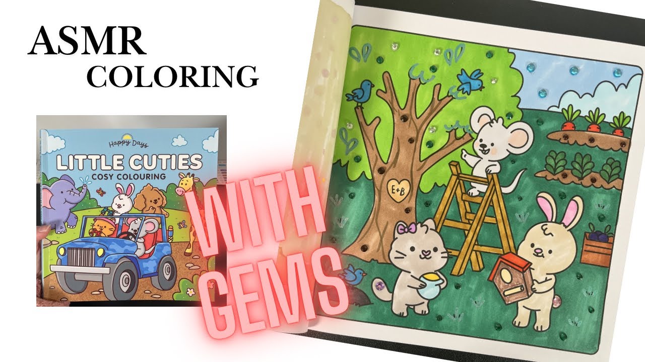 🥕asmr coloring/art therapy/little cuties colouring book