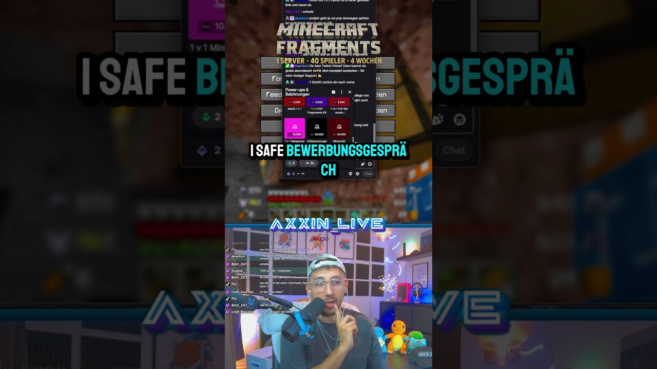 Direktgespr&auml;chn &uuml;ber die Twitch Kanalpunkte #minecrafthighlights #minecraftfragments #shorts