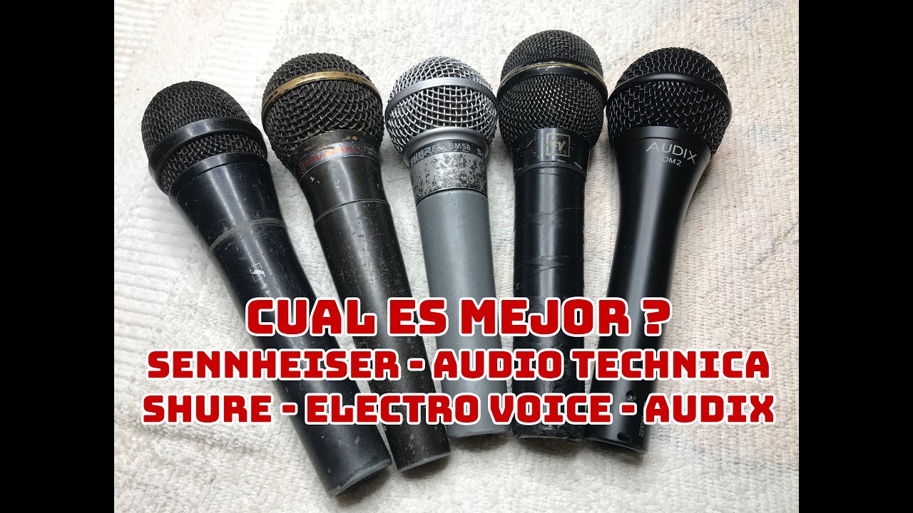 Comparando MIcrofonos (Shure Sm58, Sennheiser e835, Audix OM2, Electro Voice N/D767a, ATM41 II
