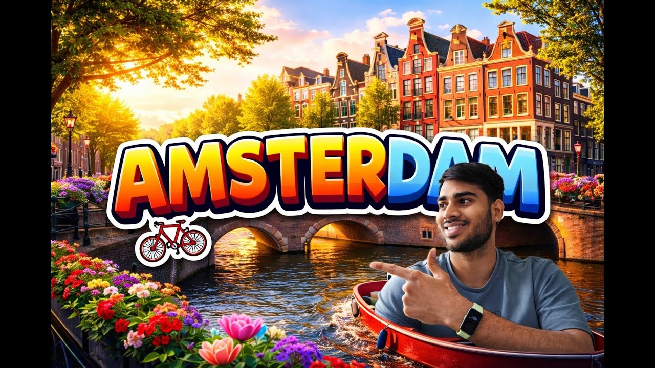 AMSTERDAM VLOG 🇳🇱 | Canals, City Tour & Telugu Travel Vibes ✨