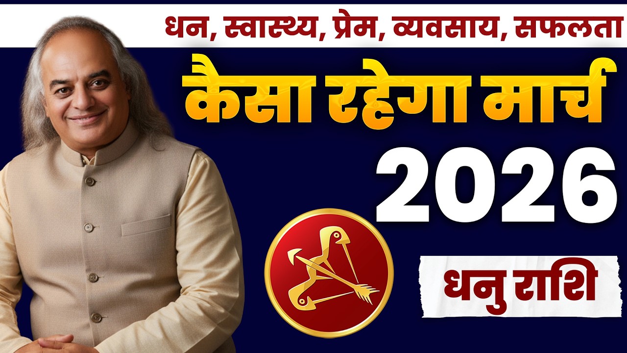 Dhanu (Sagittarius): Dhanu Rashi March 2026 | धनु राशि: विदेश यात्रा और करियर में तरक्की का योग!