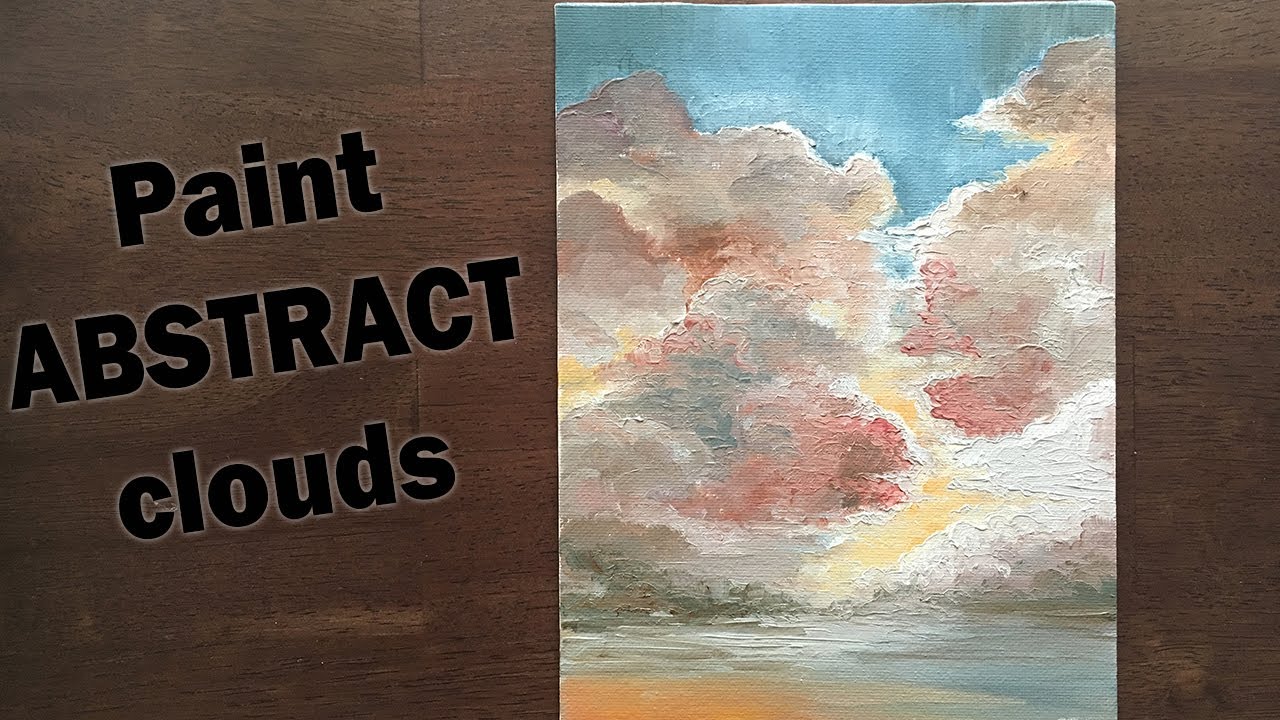 Abstract Clouds and Sunset Oil Painting Tutorial in 10 minutes!