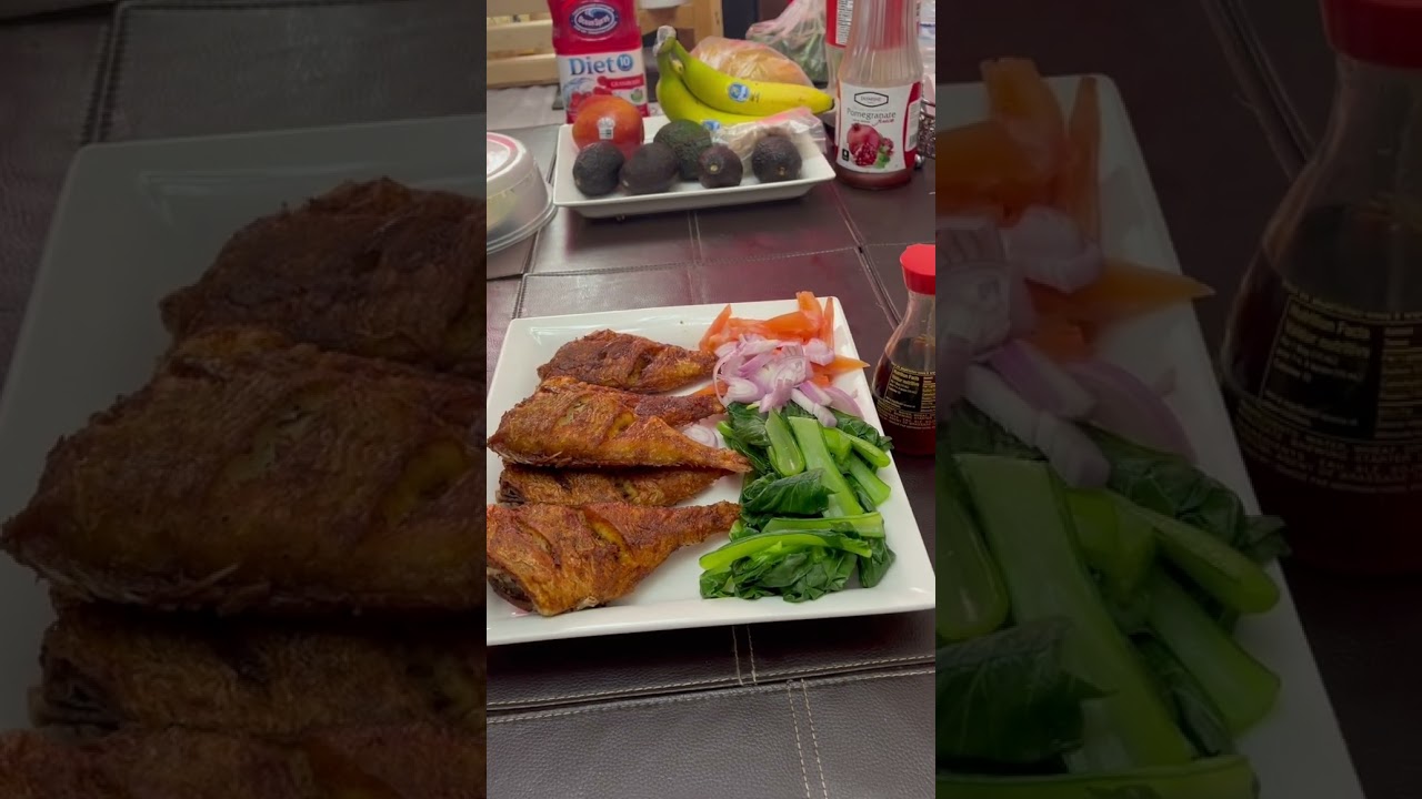 Fried Ocean Perch/Redfish with  Boc Choy 