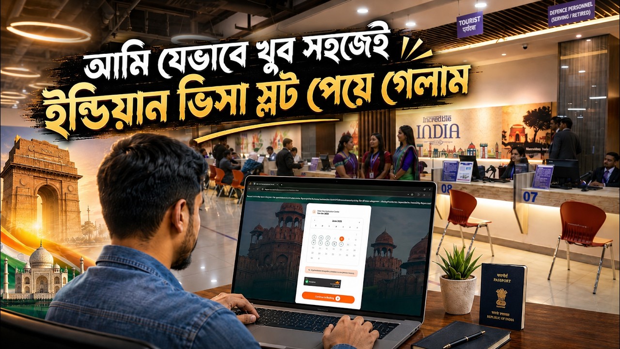 আমি যেভাবে খুব সহজেই ইন্ডিয়ান ভিসা স্লট পেয়ে গেলাম ! Indian Visa Appointment Slot System