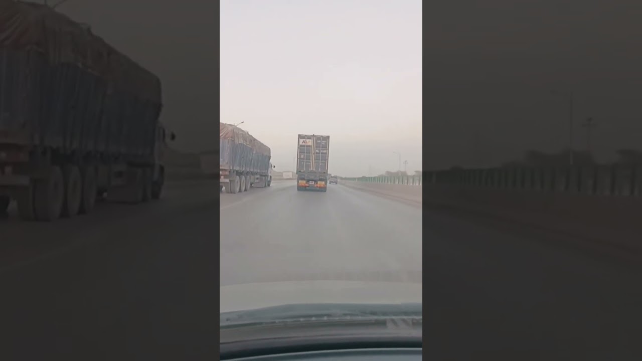 Motorway M-9 Karachi - Karachi to Hyderabad Car Drive on the Ramp