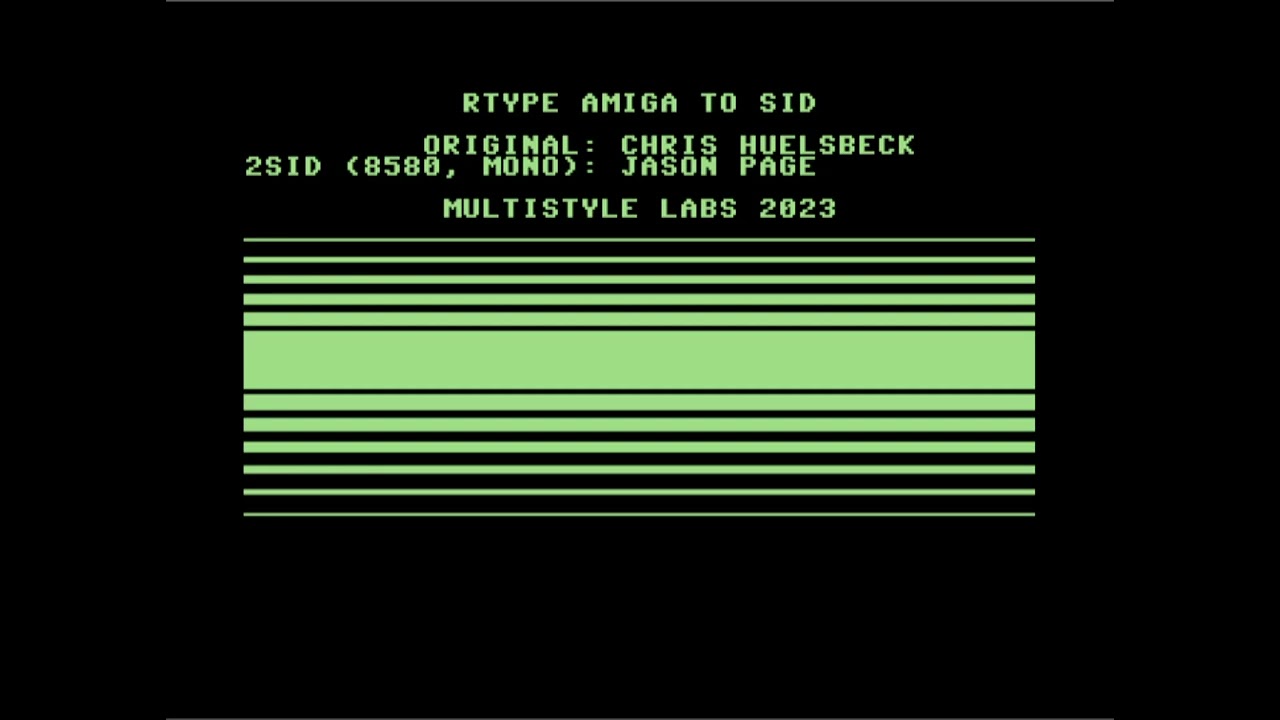 C64 Music : R-Type: Amiga to 2SID by MultiStyle Labs! 16 January 2023 !