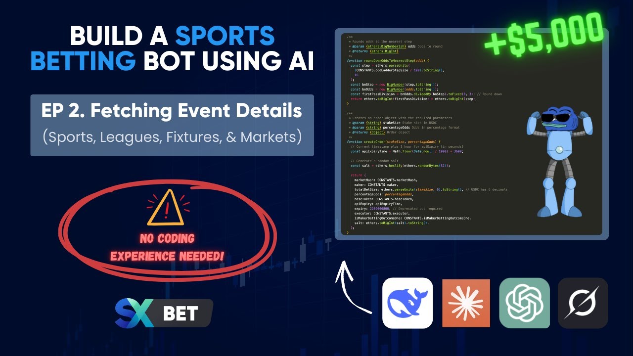 Build a Sports Betting Bot Using AI - E2: Fetch Market Info (Sports, Leagues, Fixtures & Markets)