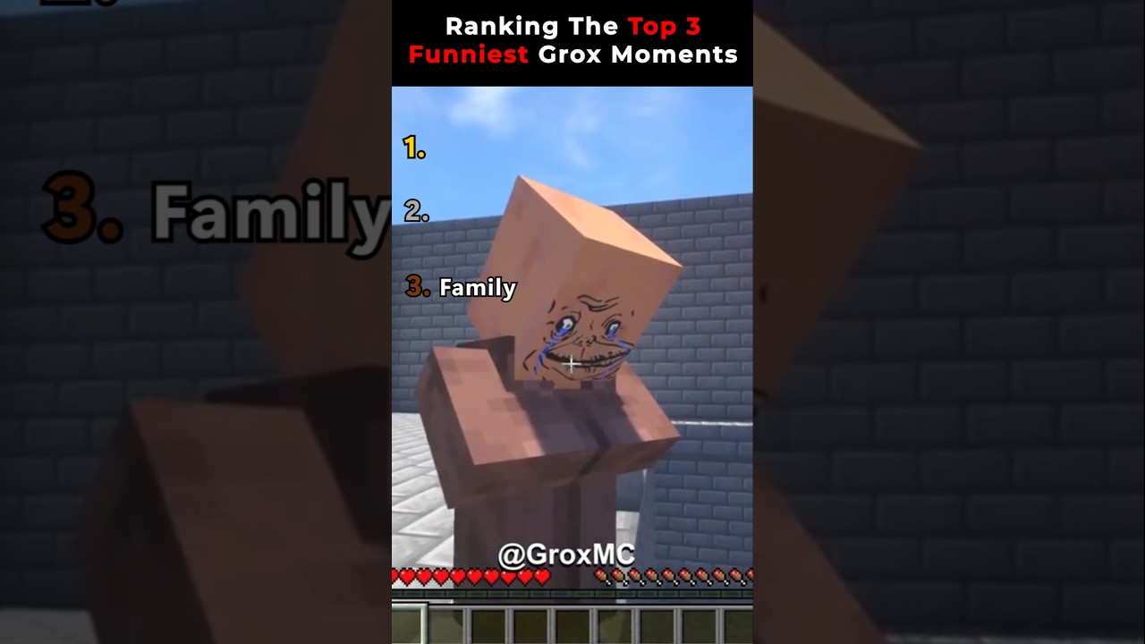Ranking The Top 3 Funniest Grox Moments #minecraft #ranking