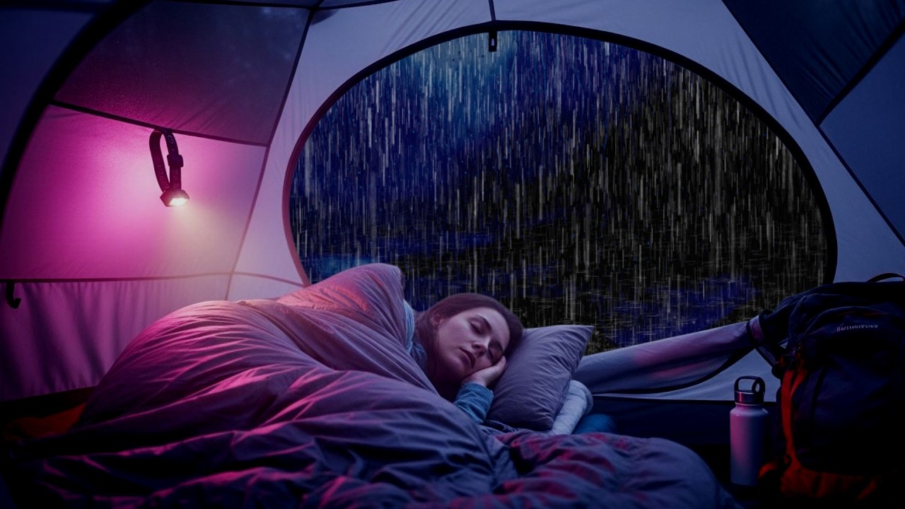 Heavy Rain Outside Tent 🌧️ | Gentle Rain Ambience for Better Deep Sleep