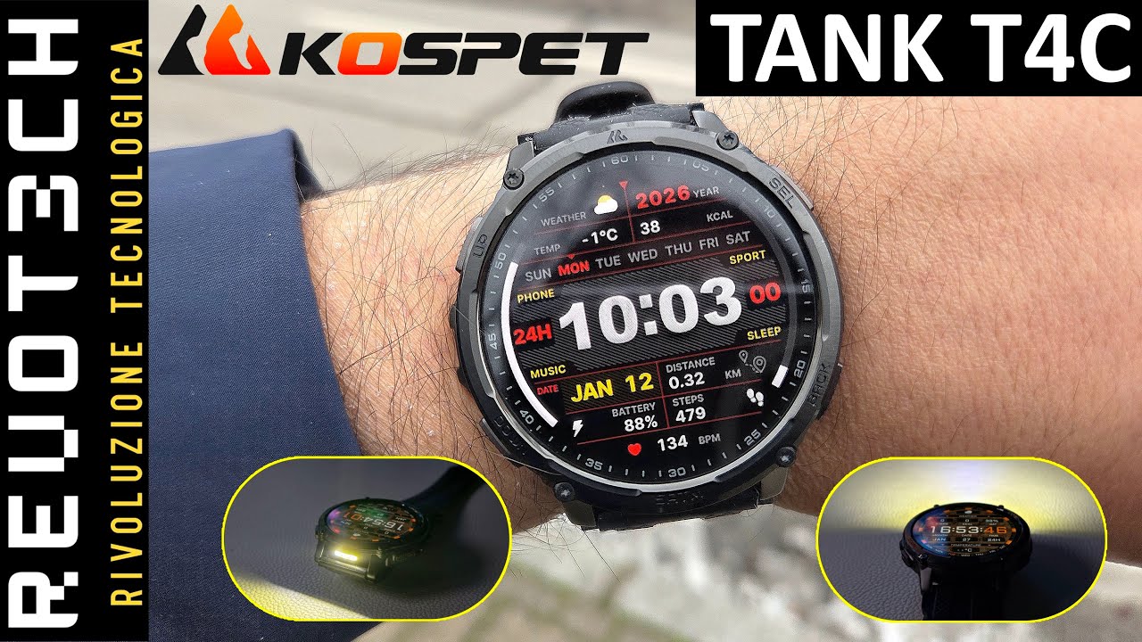 KOSPET TANK T4C. Il Rugged Watch che illumina La Notte - Review