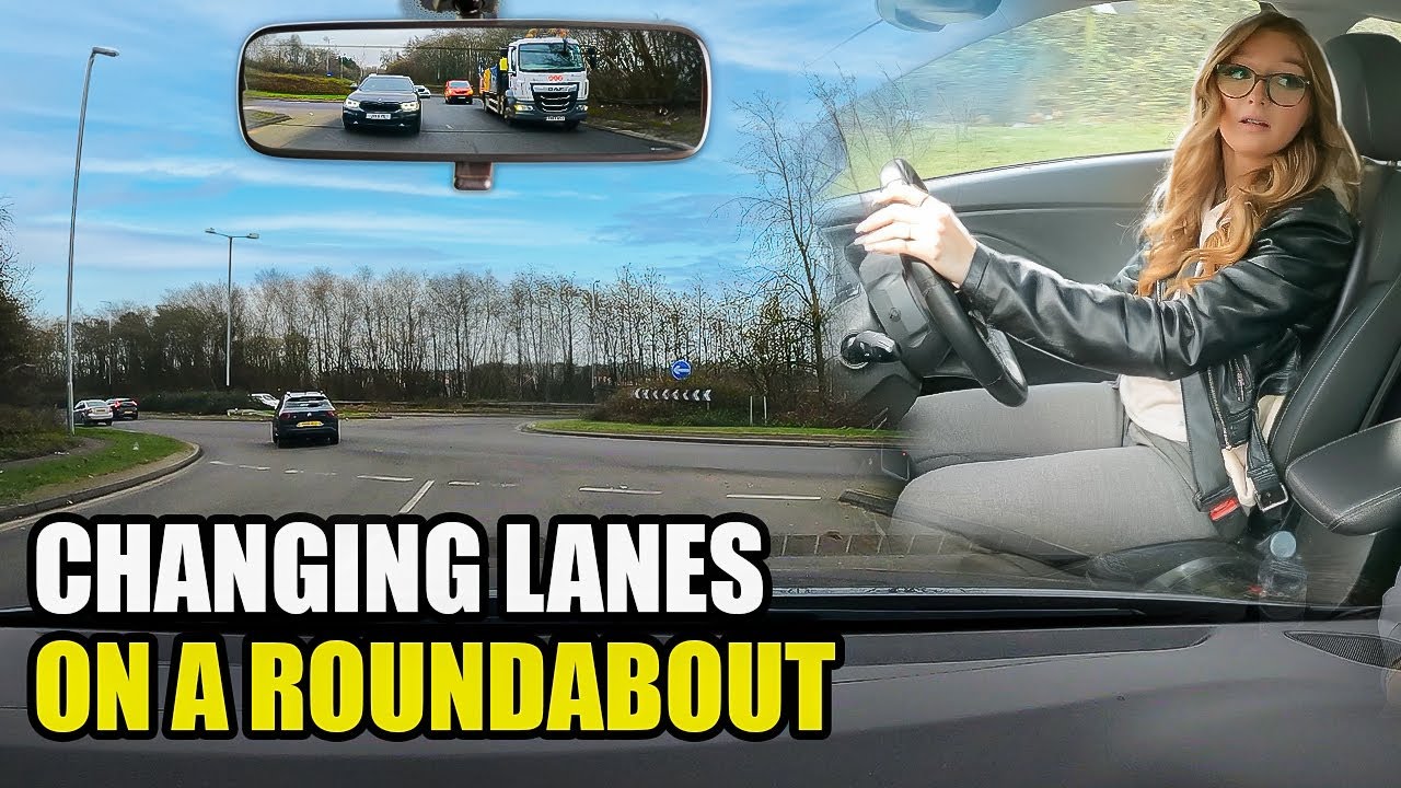A DANGEROUS MOVE | Changing Lanes to Exit a Roundabout