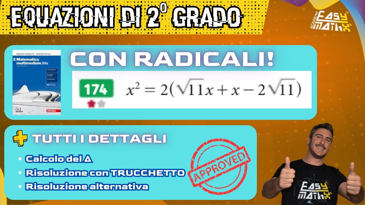 🔢 ESERCIZIO COMPLETO: equazioni di 2º grado a coefficienti irrazionali