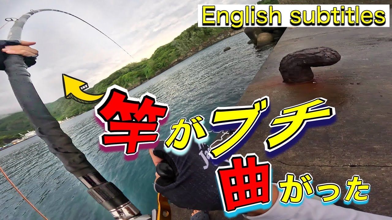 【JPN/ENG】堤防で拾ったカニを落とすと竿がブチ曲がったFishing with crabs as bait on the World Heritage embankment...