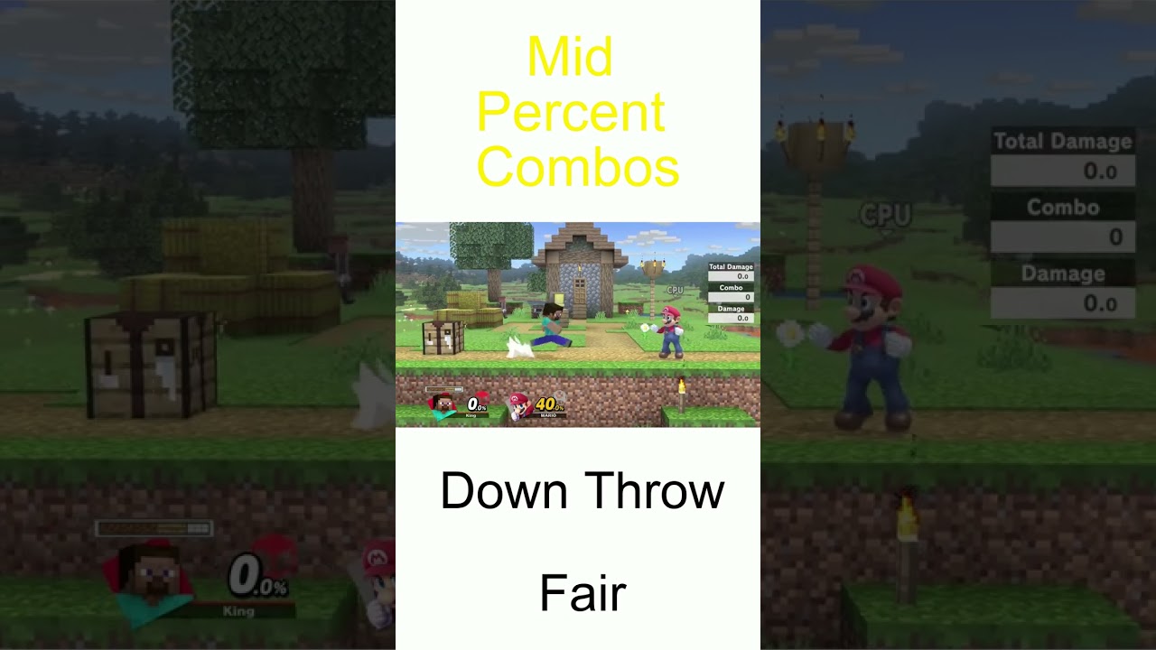 Smash Ultimate Easy Combos (Steve) #shorts #smashbros #smashultimate