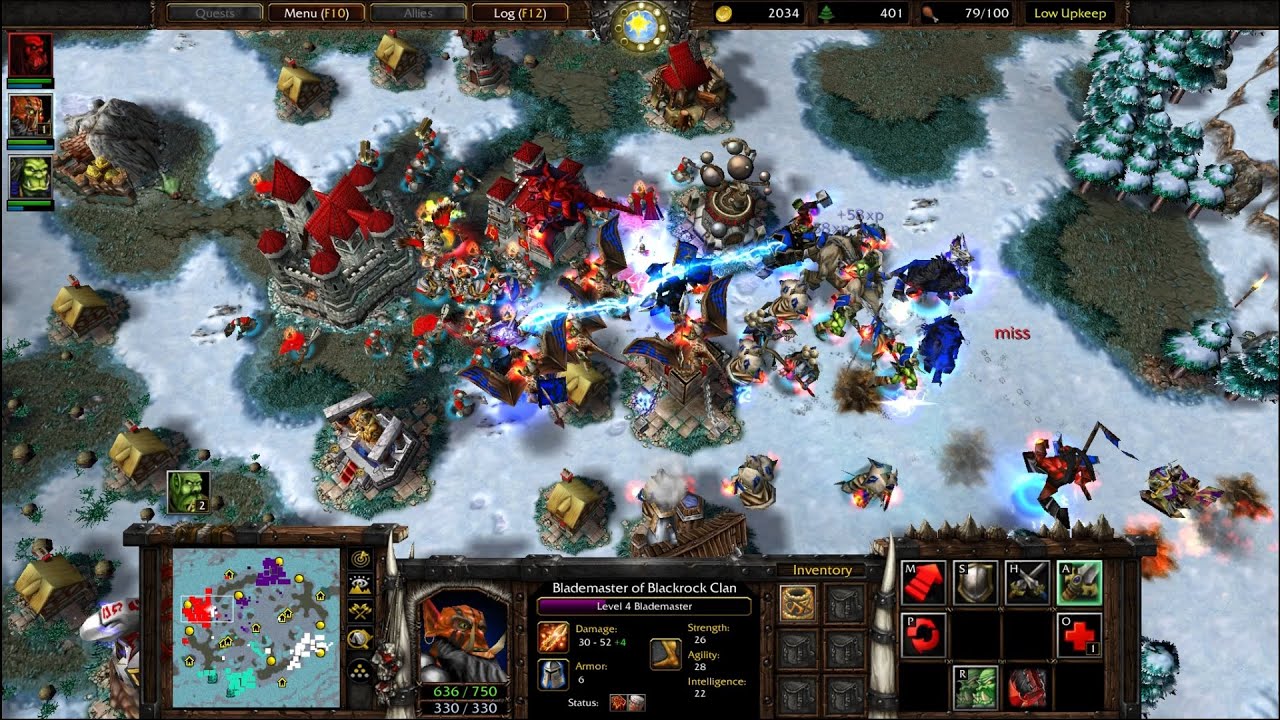 Orcs and Night Elves vs Insane Humans