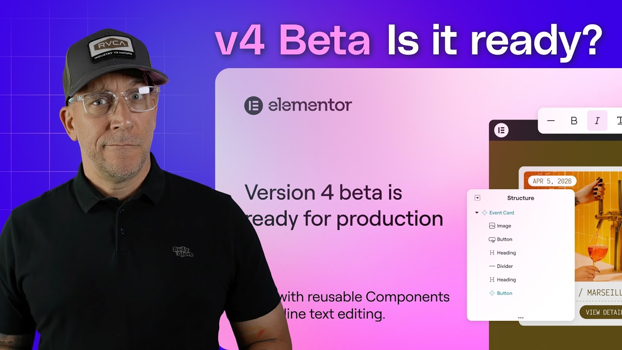 Первый взгляд и обзор бета-версии Elementor v4 (готова ли она к использованию в производственных ...