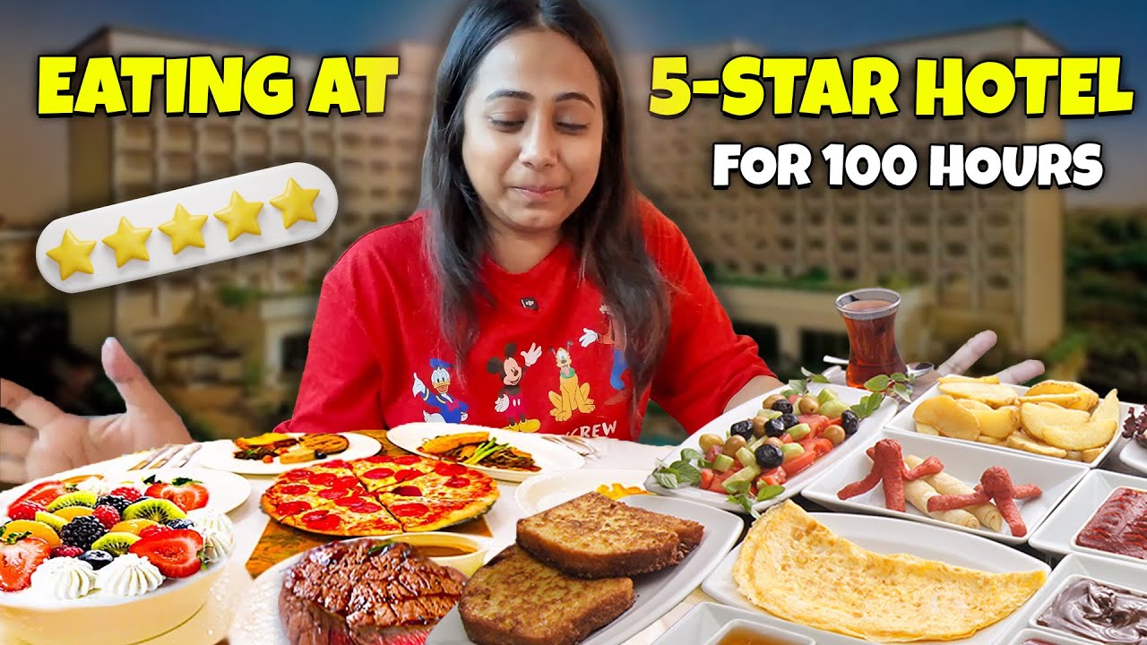 Eating at 5 STAR HOTEL for 100 Hours | ft @AetasLumpiniHotel